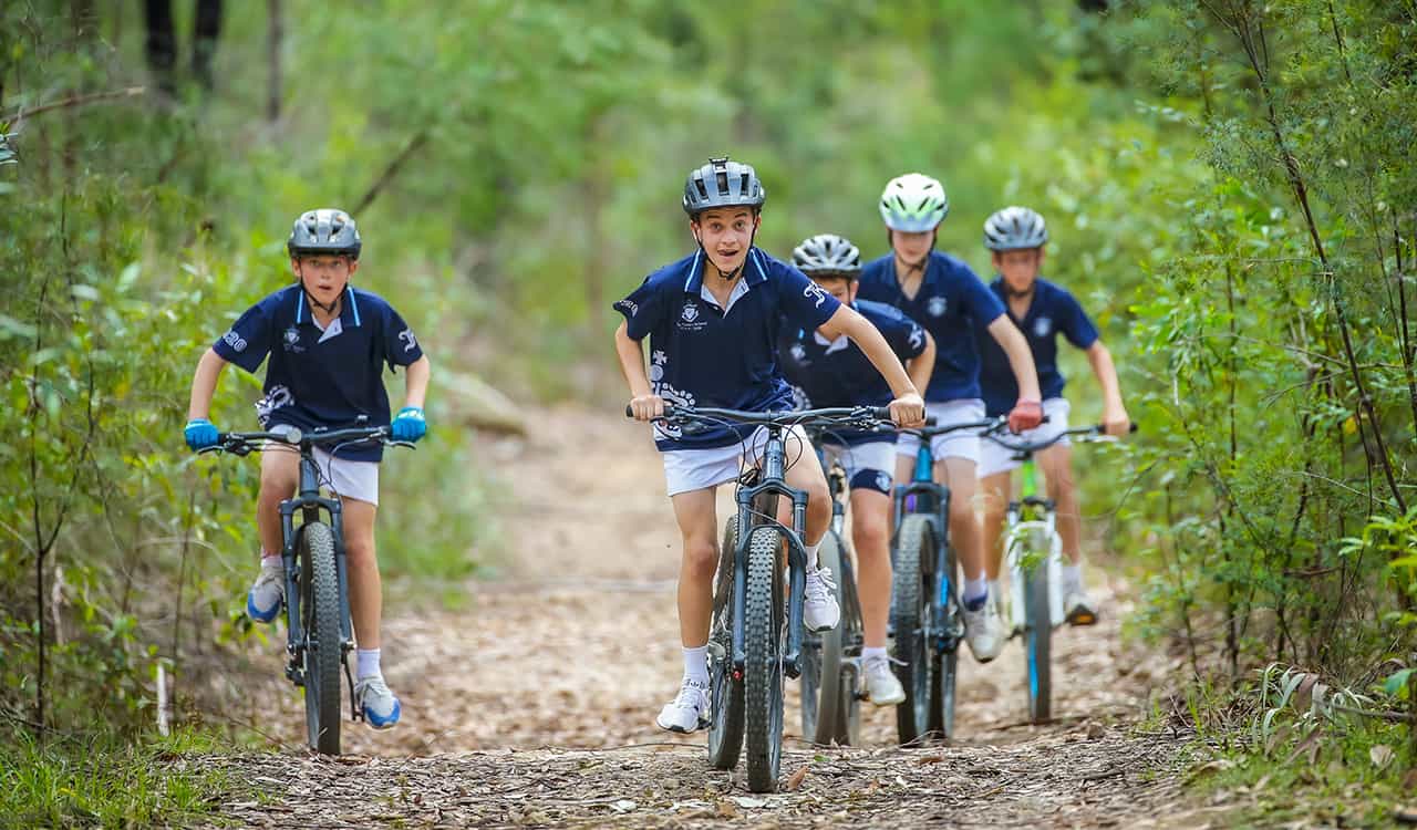 The King's The Preparatory School Students Riding Their Bikes