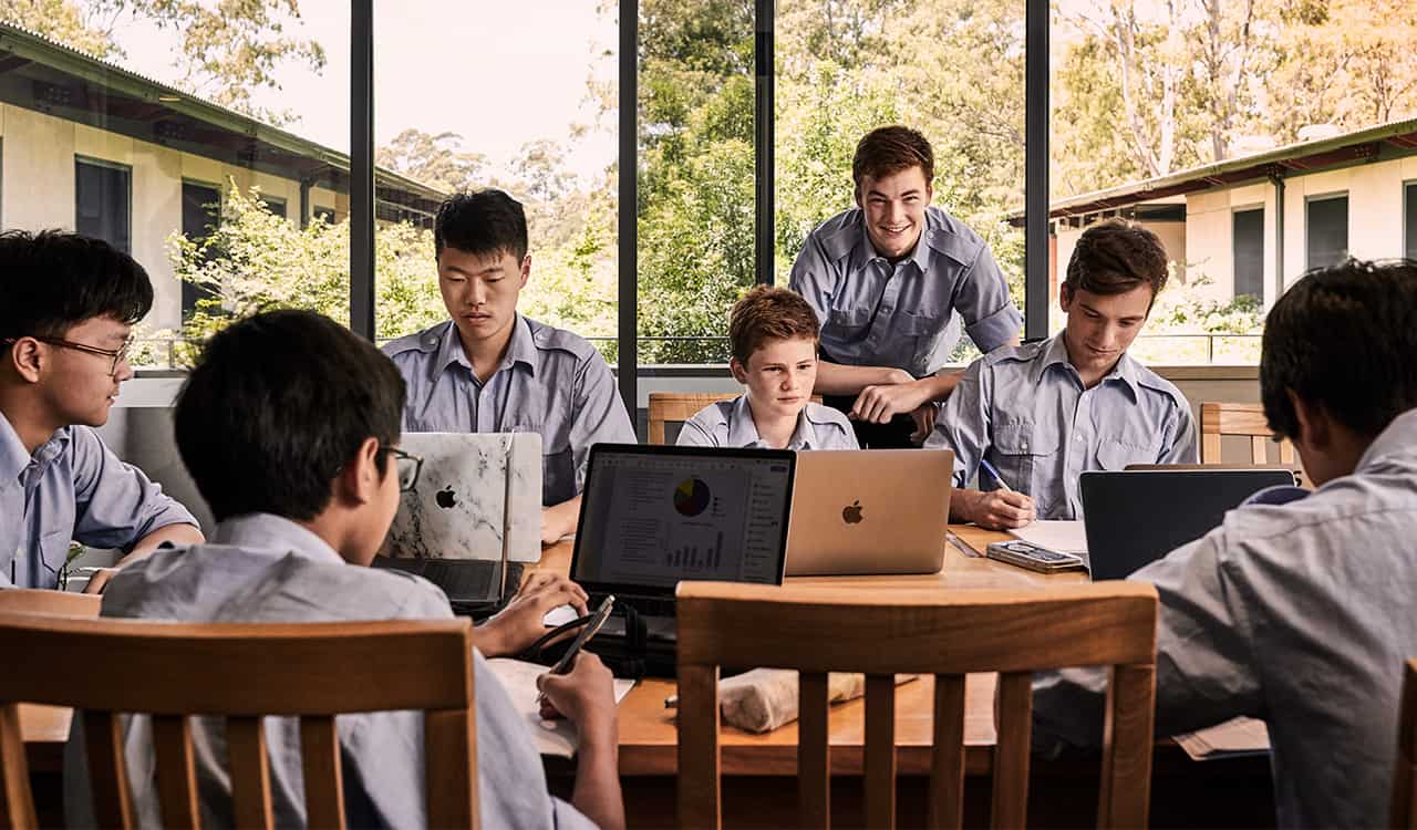 The King's School Senior Students Studying Together