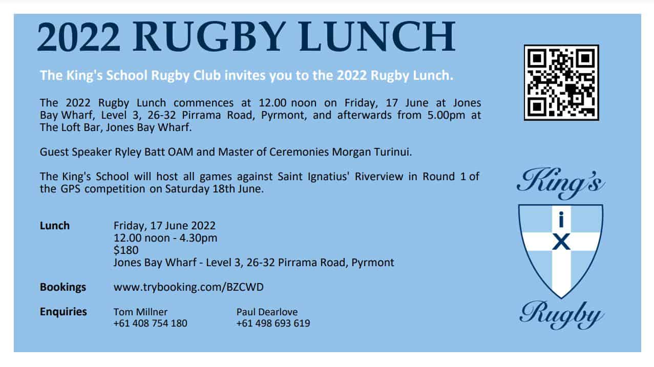 Rugby Lunch Invitation 2022