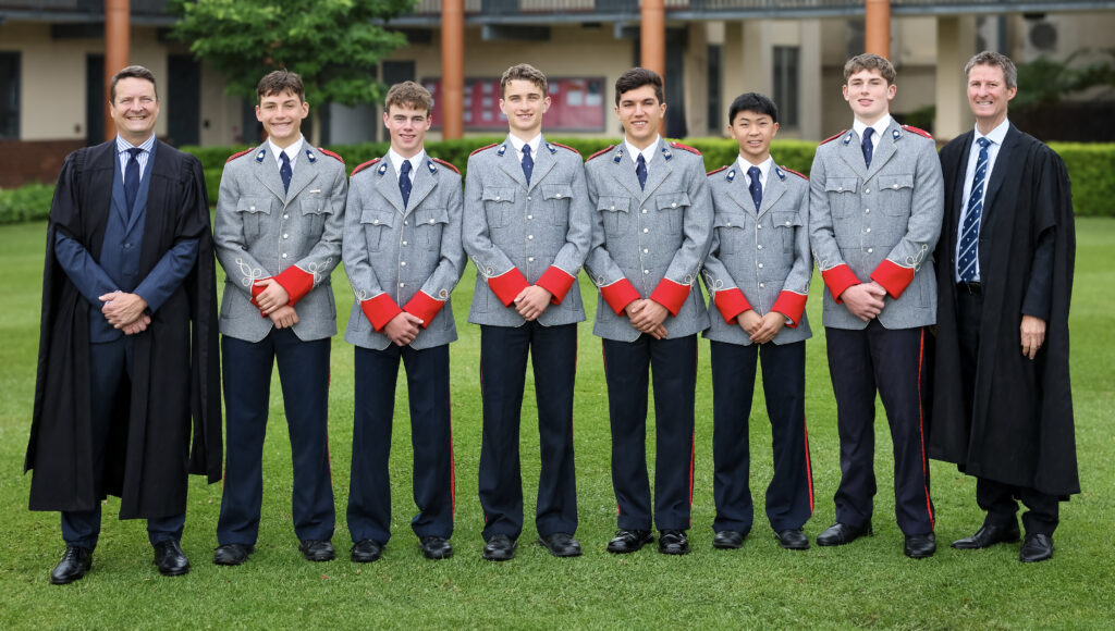 King's students standing in no.1 uniform